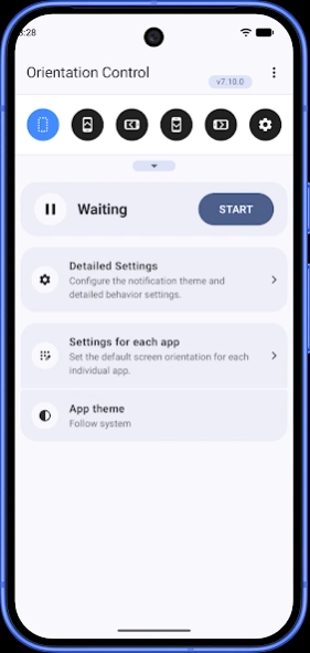 Screen Orientation Control  Screenshot