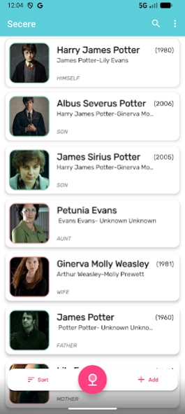 Secere Family Tree 4.1.0 Screenshot