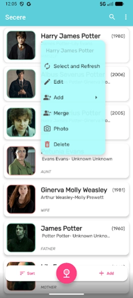 Secere Family Tree 4.1.0 Screenshot