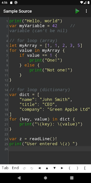 Sedona - Compiler for Swift  Screenshot