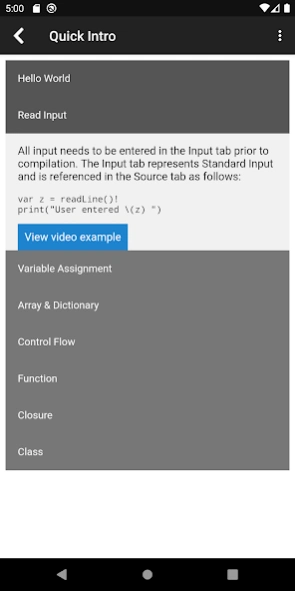 Sedona - Compiler for Swift  Screenshot