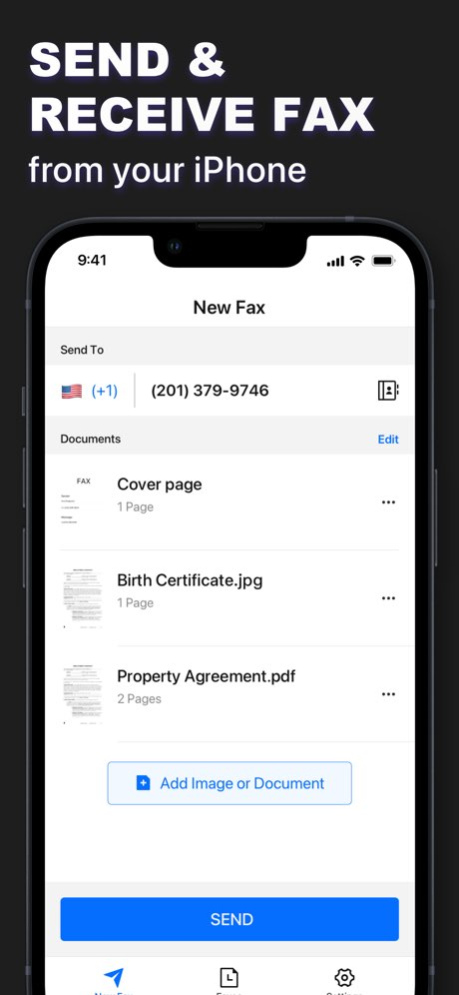 Fax from iPhone - Scan & Send 1.3.2 Screenshot