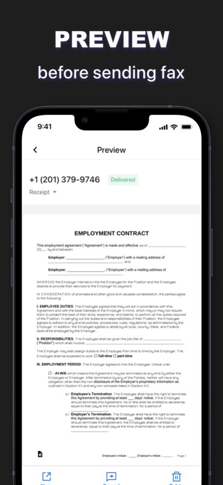 Fax from iPhone - Scan & Send 1.3.2 Screenshot