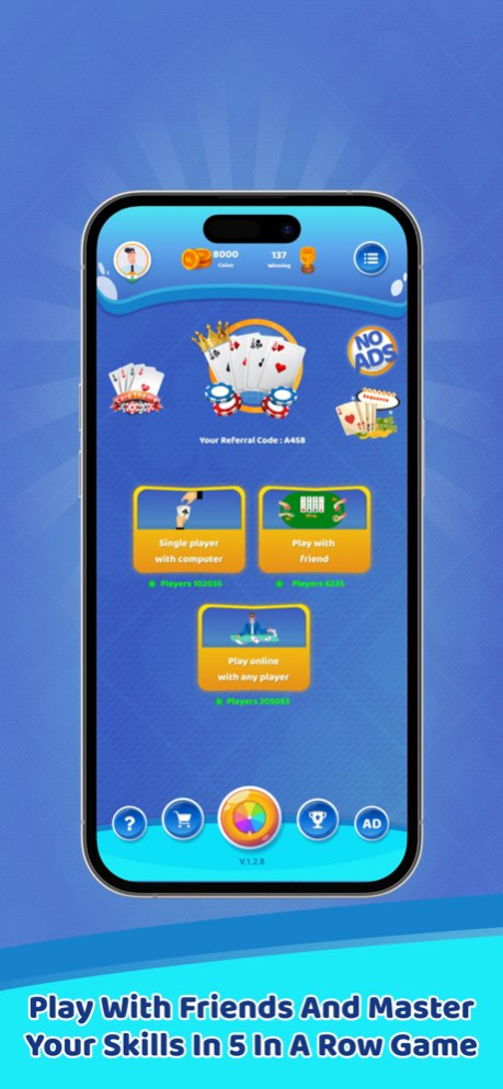 5 in a Row: Classic Card Game 1.9.27 Screenshot