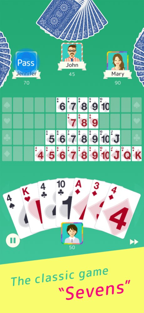 Sevens - Fun Classic Card Game 1.5.4 Screenshot