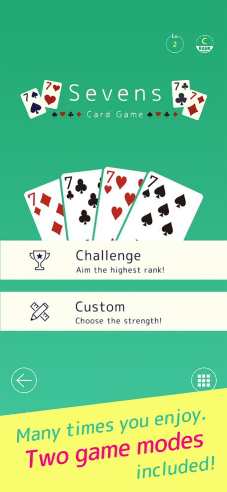 Sevens - Fun Classic Card Game 1.5.4 Screenshot