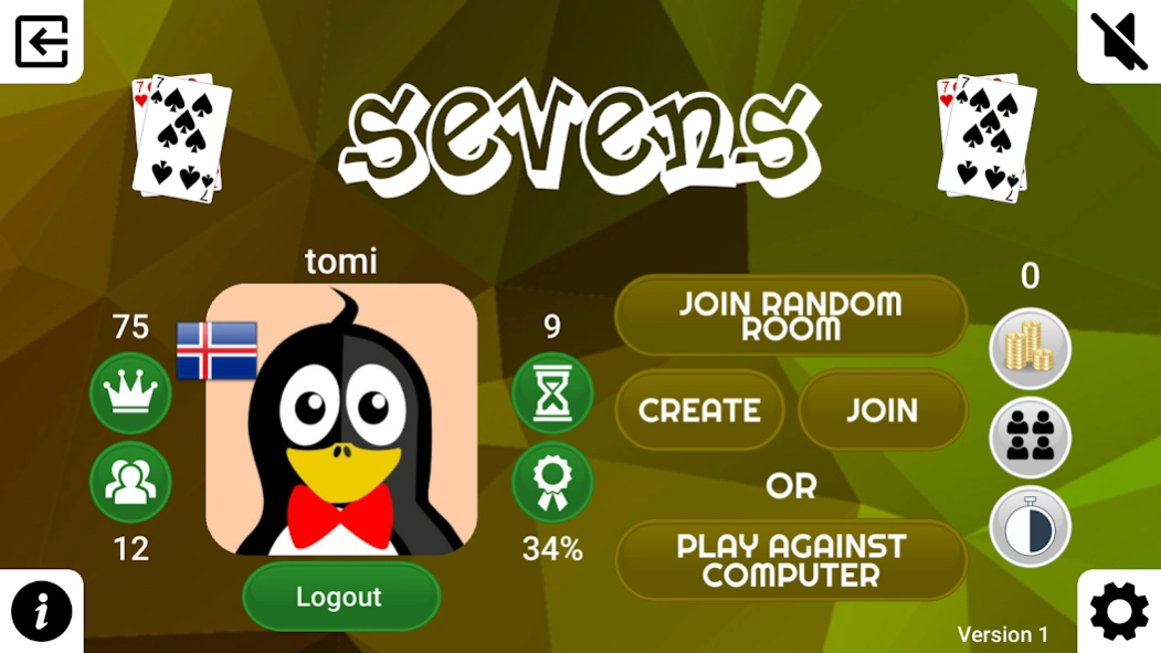 Sevens Online 0.10.0 Screenshot