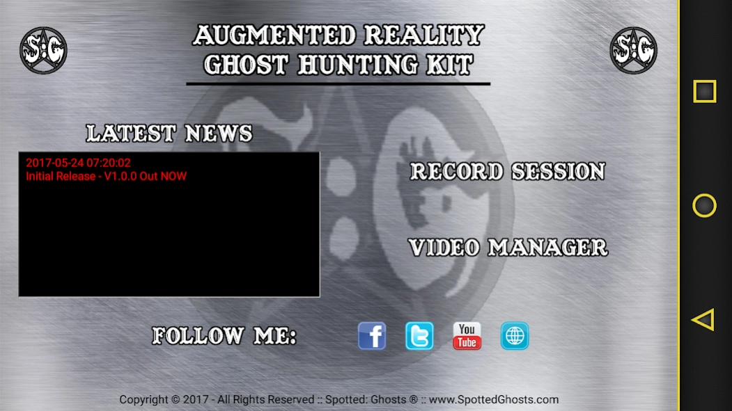 SG ARK Video Ghost Hunting Kit 2.0.5 Screenshot