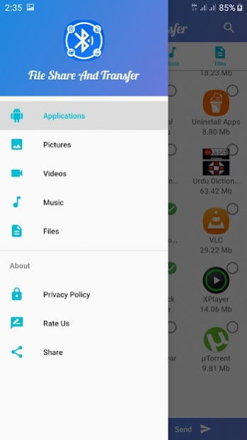 Share All : Copy all Data Transfer And Send Files 1.3 Screenshot