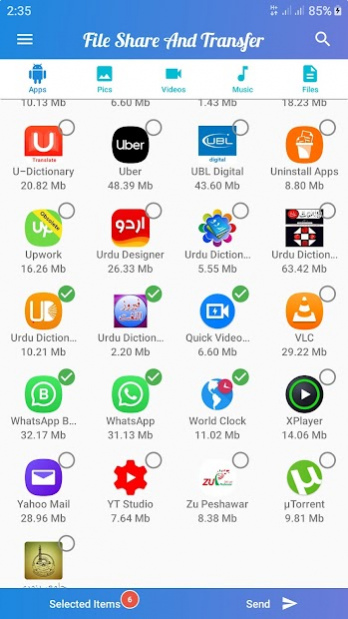 Share All : Copy all Data Transfer And Send Files 1.3 Screenshot