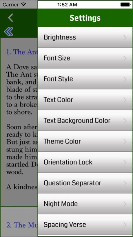 Short Stories* 1.1 Screenshot