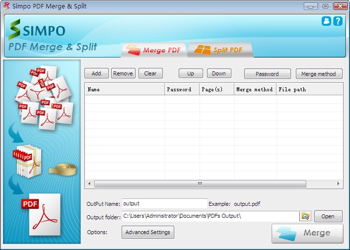 Simpo PDF Merge and Split 2.2.3 Screenshot