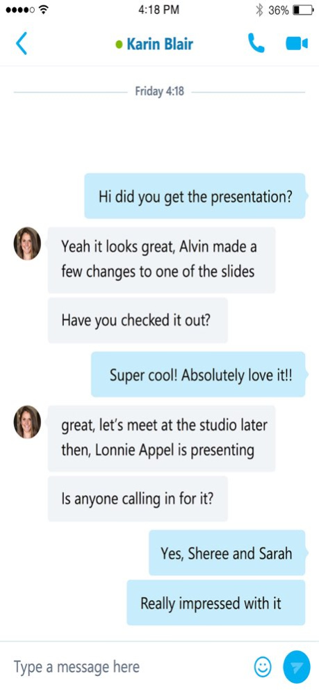 Skype for Business 6.34.119 Screenshot