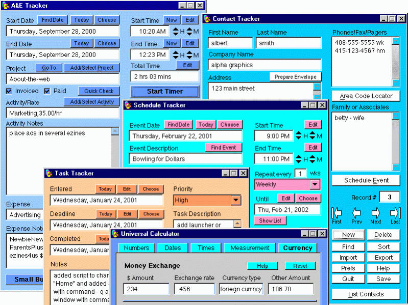 Small Business Tracker Deluxe for Mac 2.0 Screenshot