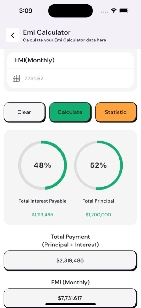 Smart EMI Calculator Loan plan 2.0.2 Screenshot