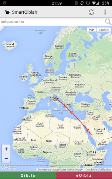 SmartQiblah via Maps | قبلة 1.0 Screenshot
