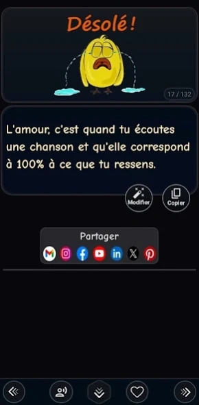 SMS d'excuses demander pardon  Screenshot