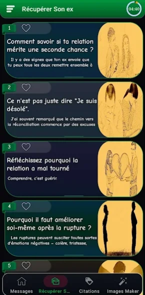 SMS d'excuses demander pardon  Screenshot