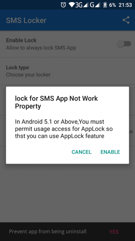 SMS Lock - (Messages Lock) 1.1 Screenshot
