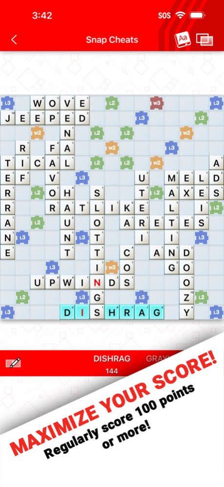 Snap Cheats for Wordfeud Cheat 7.0.2 Screenshot