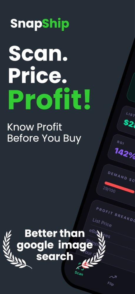 SnapShip Resell Profit Scanner 2.9.2 Screenshot