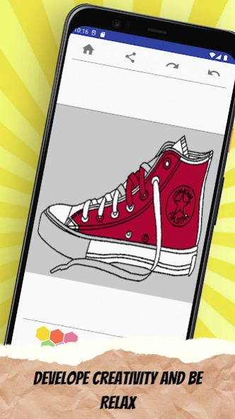 Sneakers Coloring Book  Screenshot