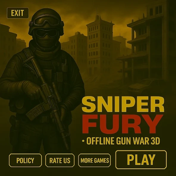 Sniper Fury Offline Gun War 3D  Screenshot