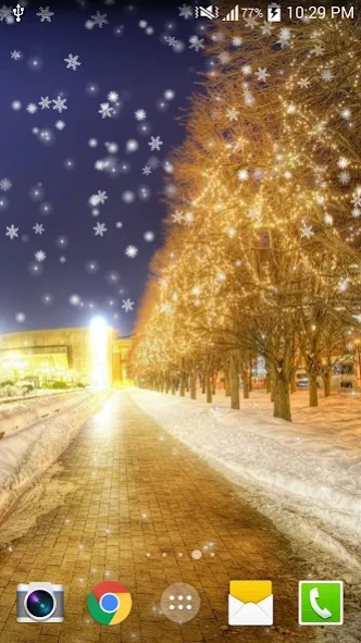 Snow Night Live Wallpaper HD  Screenshot