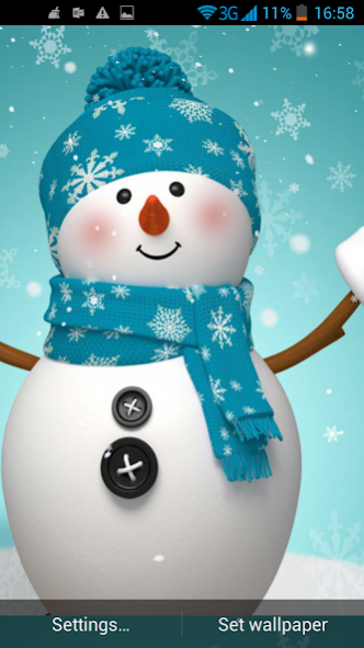 Snowman Live Wallpaper 2.8 Screenshot
