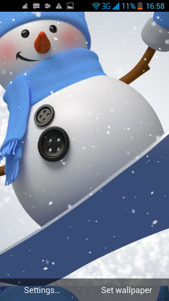 Snowman Live Wallpaper 2.8 Screenshot