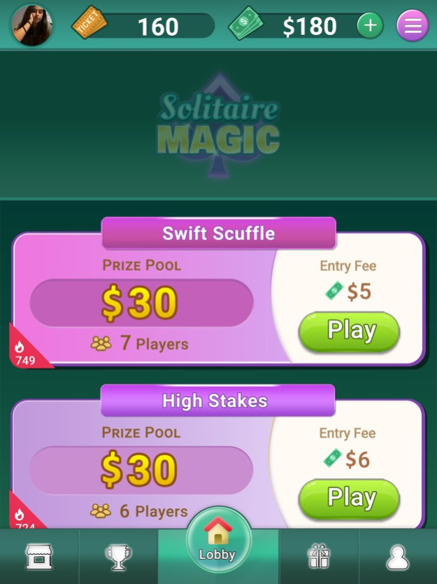 Solitaire Magic: Win Real Cash 1.4 Screenshot