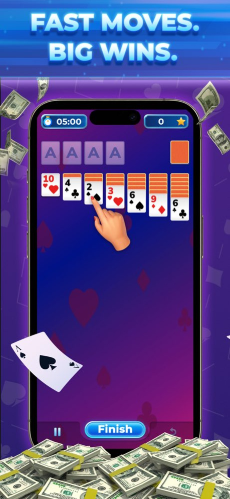 Solitaire Sprint: Win Cash 0.69 Screenshot