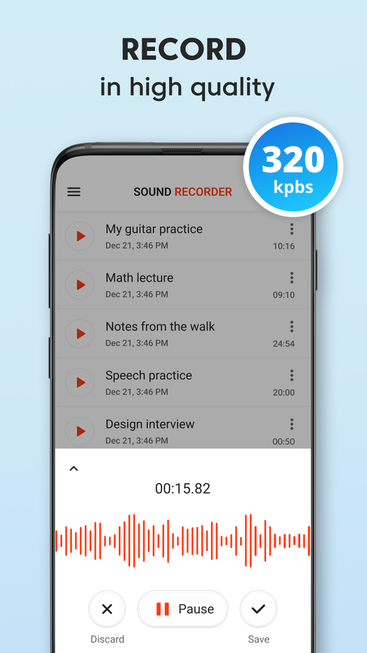 Sound Recorder Plus: Voice Rec 1.7.5h Screenshot