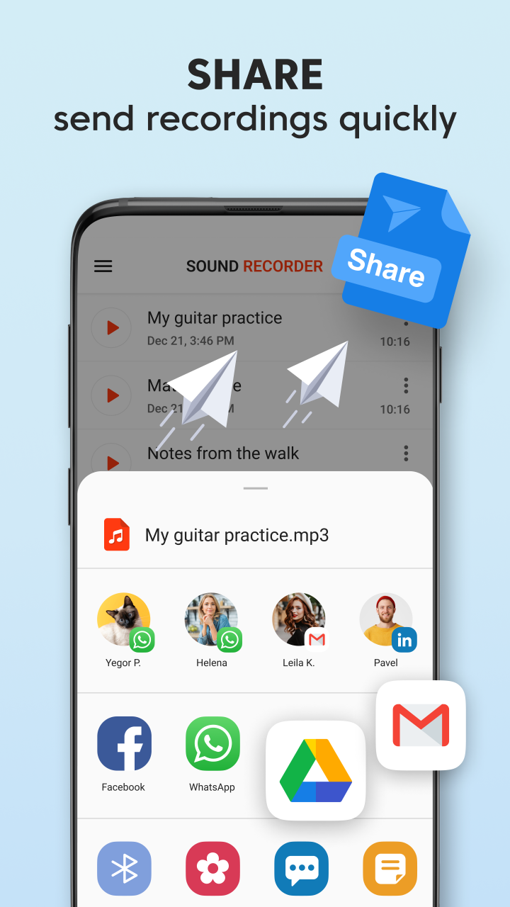 Sound Recorder Plus: Voice Rec 1.7.5h Screenshot