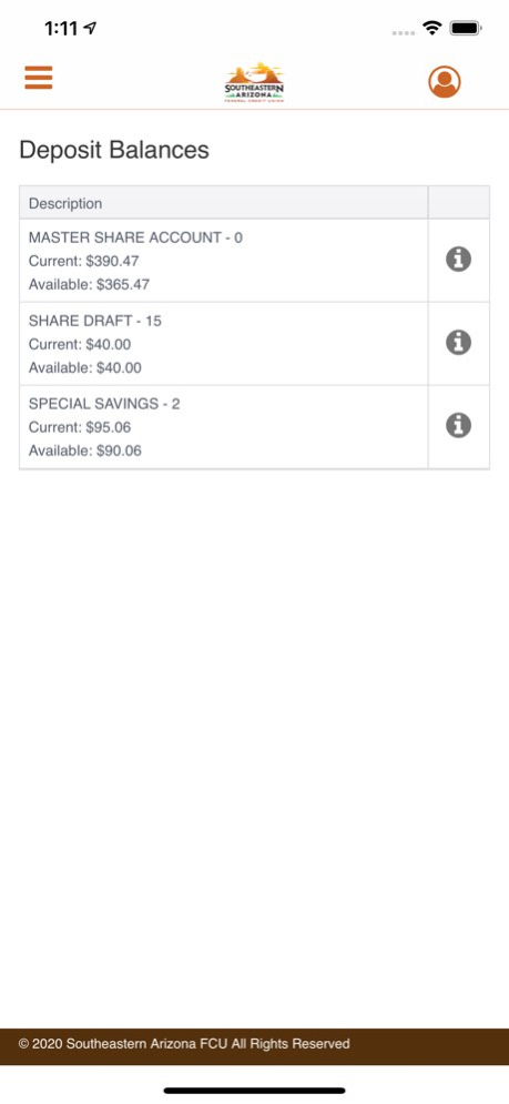 Southeastern Arizona FCU 5.0.0 Screenshot