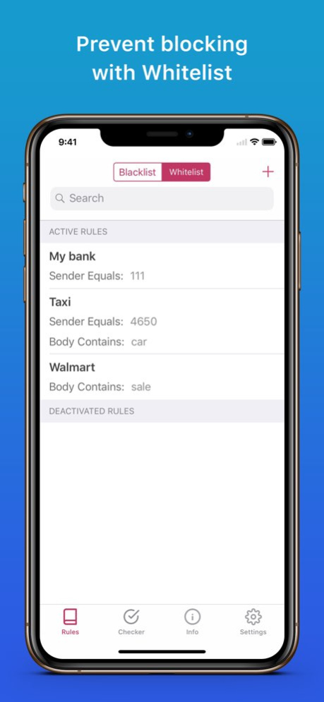 SpamHound SMS Spam Filter 2.2.1 Screenshot