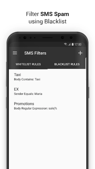 SpamHound SMS Spam Filter 1.8 Screenshot
