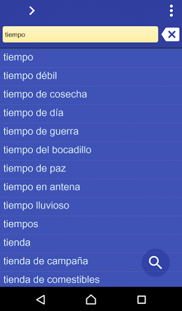 Spanish Malagasy dictionary 3.97 Screenshot