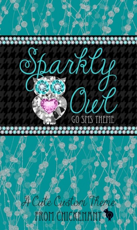 Sparkly Owl Theme SMS 1.0 Screenshot