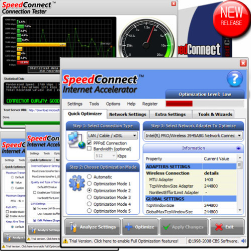 SpeedConnect Internet Accelerator 8.0.0 Screenshot