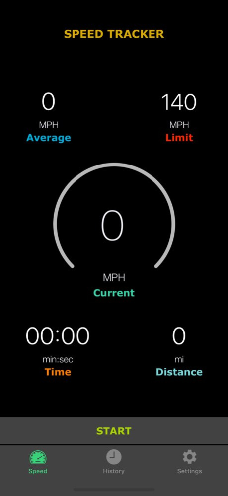 SpeedTracker App 1.2 Screenshot