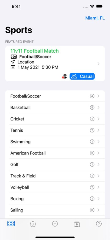 Sportal - Sports Events 1.1 Screenshot