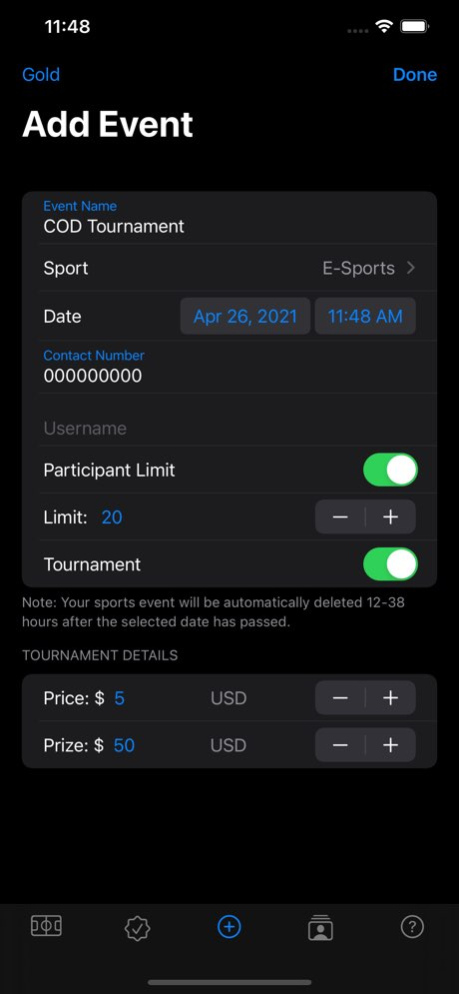Sportal - Sports Events 1.1 Screenshot
