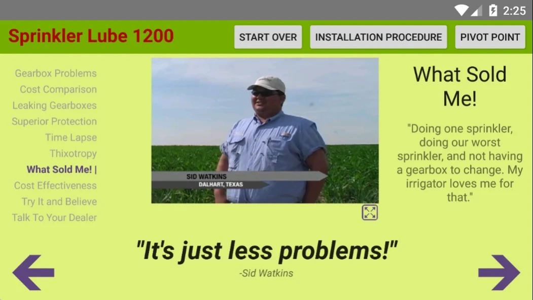 Sprinkler Lube  Screenshot