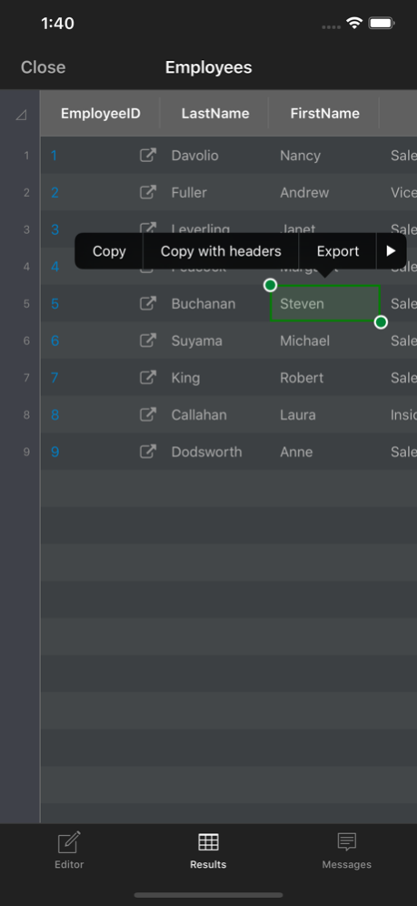 SQLPro Studio database client 2025.57 Screenshot