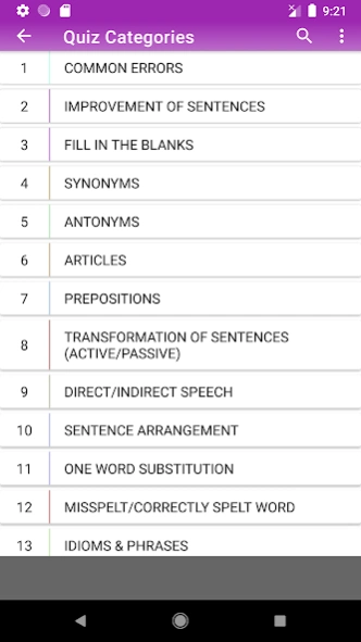SSC English Grammar Quiz 2.1.22 Screenshot