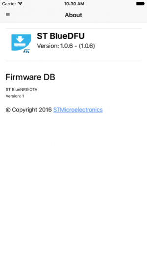 ST BlueDFU 1.0.9 Screenshot