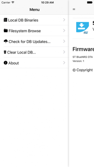 ST BlueDFU 1.0.9 Screenshot