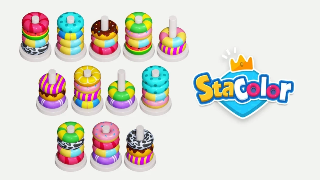 Stacolor: Color Hoop Puzzle 1.741 Screenshot