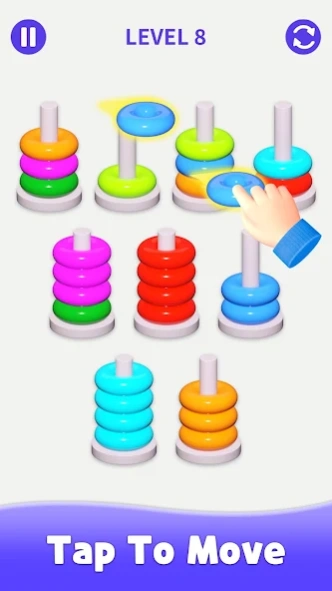 Stacolor: Color Hoop Puzzle 1.741 Screenshot